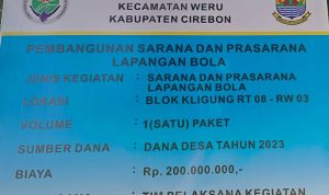 Proyek Lapangan Bola Desa Setu Kulon, Diduga Terjadi KKN Yang Dikerjakan Oleh Pihak Pemborong