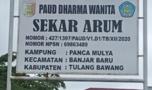 Diduga Alergi Terhadap Awak Media, Oknum Kepsek PAUD DHARMA WANITA SEKAR ARUM Panca Mulya Tuba Panggil Suaminya