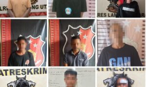 Polres Lampung Utara Dalam Tiga Hari Ungkap 10 Kasus C3 Dengan Mengamankan 9 Orang Pelaku