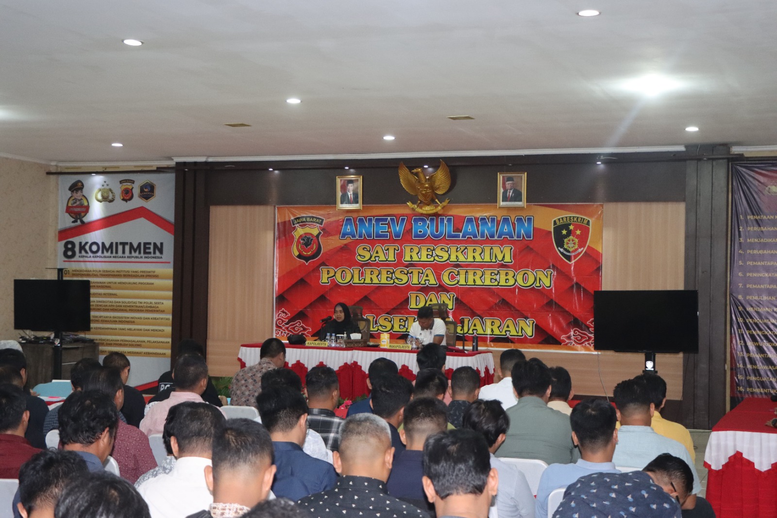 Polresta Cirebon Gelar Anev Bulanan Sat Reskrim dan Polsek Jajaran