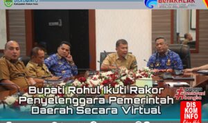 Bupati Rohul Anton ikuti Rakor Penyelenggara Pemerintah Daerah Secara Virtual