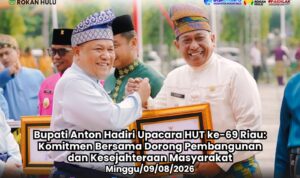Bupati Anton Hadiri Upacara HUT ke-69 Riau, Komitmen Bersama Dorong Pembangunan Dan Kesejahteraan Masyarakat