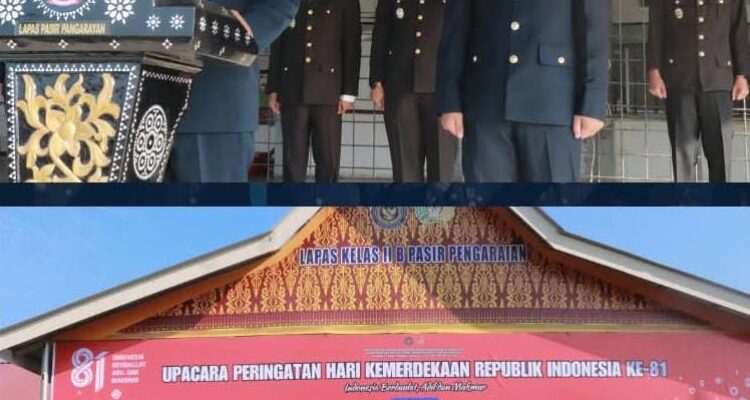 Khidmat dan Penuh Nasionalisme, Lapas Kelas IIB Pasir Pangarayan Gelar Upacara Bendera Peringatan HUT ke-81 RI Khidmat dan Penuh Nasionalisme, Lapas Kelas IIB Pasir Pangarayan Gelar Upacara Bendera Peringatan HUT ke-81 RI