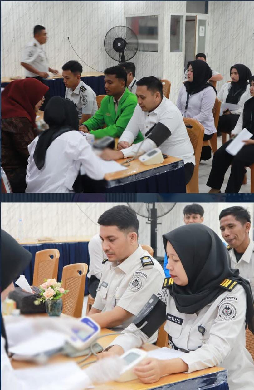 Lapas Kelas IIB Pasir Pangarayan Gelar Pemeriksaan Kesehatan Gratis Bagi Pegawai dan Warga Binaan