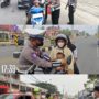 Peduli Kesehatan di Tengah Kabut Asap, Polres Rokan Hulu dan Polsek Jajaran Bagikan Ribuan Masker kepada Pengguna Jalan